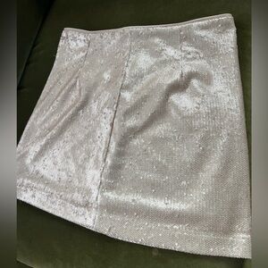 Forever21 Elegant Sequin Skirt in Blush (NWT)